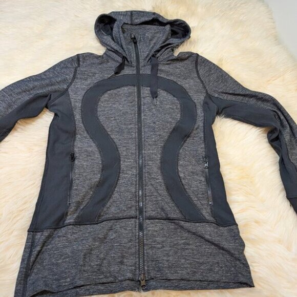 Lululemon Grey and Black Stride Jacket Women Size 6 - Picture 3 of 7